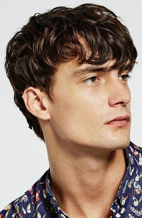 bangs for guys|wavy fringe male.